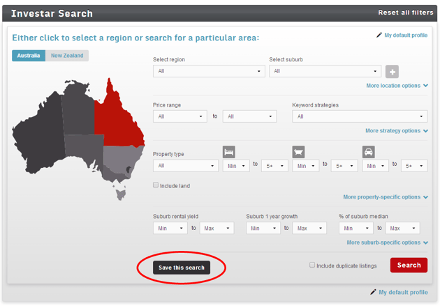 Save Search Investar Search