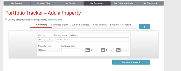 Adding property to Portfolio Tracker